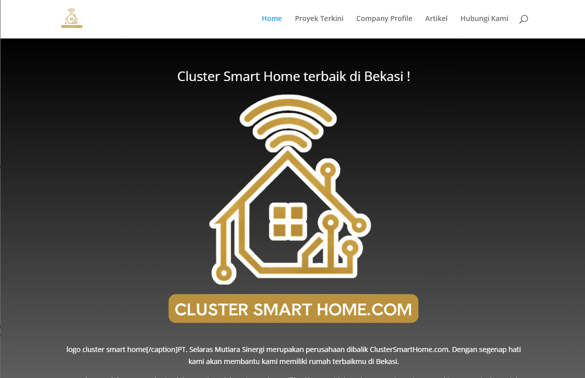 jasa pembuatan website perusahaan contoh clustersmarthome